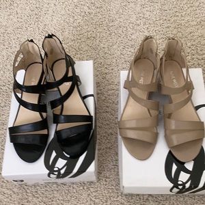 Adorable NineWest zip back sandals